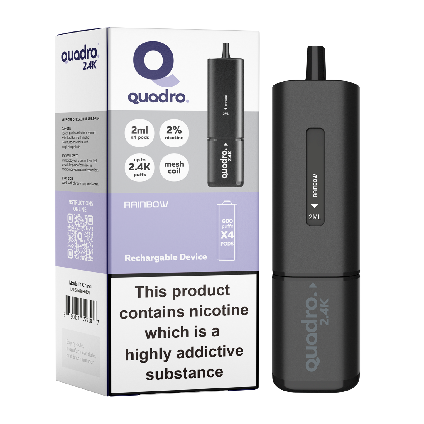 Quadro 2.4k 4 in 1 Device - 2400 Puffs