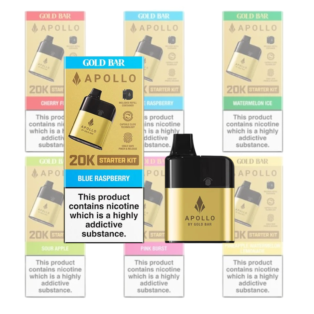 box of gold bar vapes Gold Bar 20K Apollo Big Puff Kit – Red Box Vape