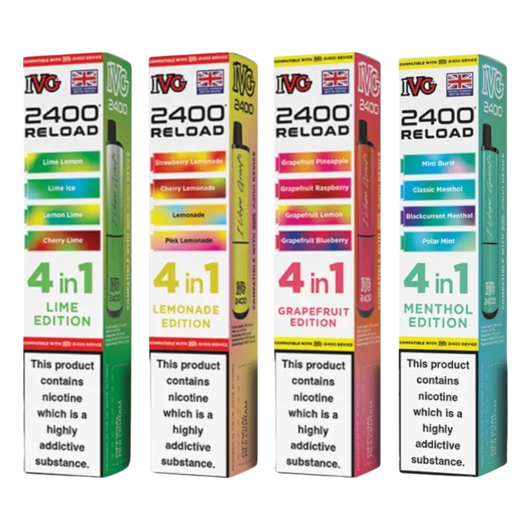 IVG 2400 Reload 4 Pod Pack Red Box Vape IVG 2400 Reload 4 Pod Pack Red Box Vape