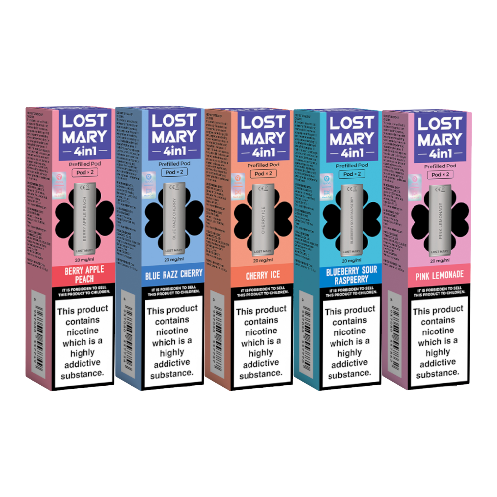 Lost Mary 4 in 1 Prefilled Pods Red Box Vape Lost Mary 4 in 1 Prefilled Pods Red Box Vape