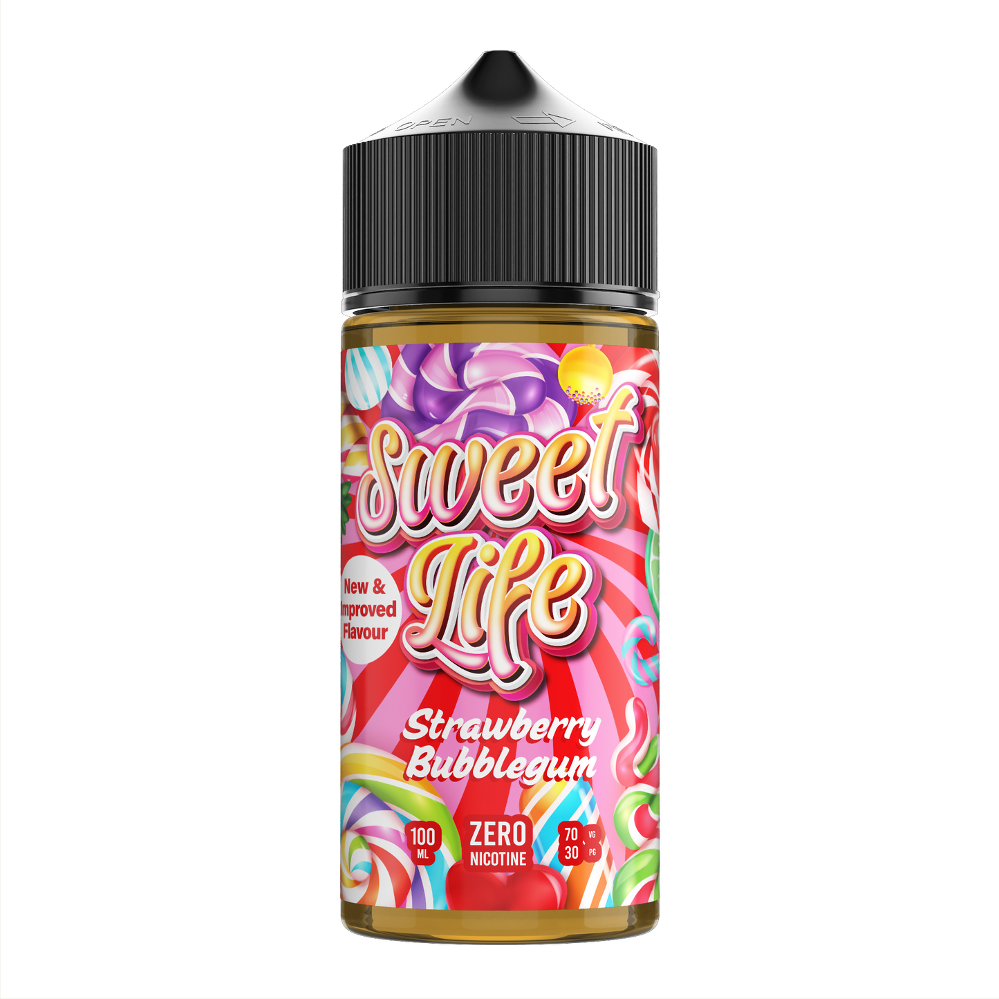 Strawberry Bubblegum 100ml Shortfill by Sweet Life