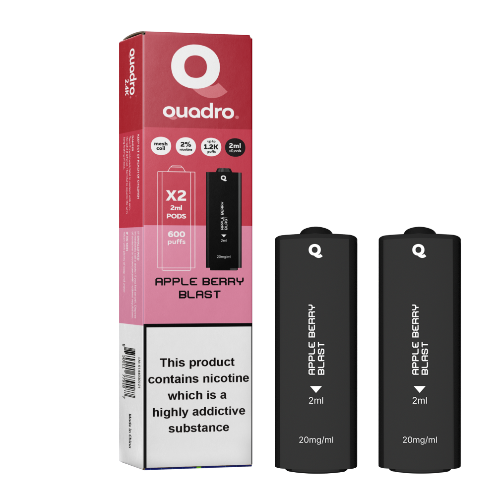 Quadro 2.4k 4 in 1 Replacement Pods - 2400 Puffs