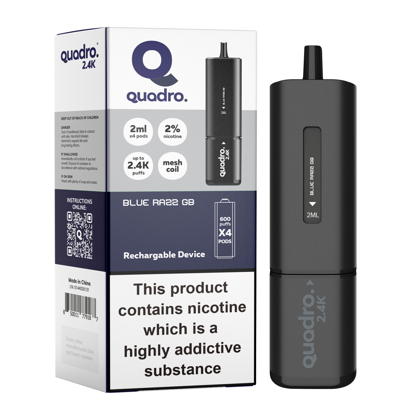 Quadro 2.4k 4 in 1 Device - 2400 Puffs