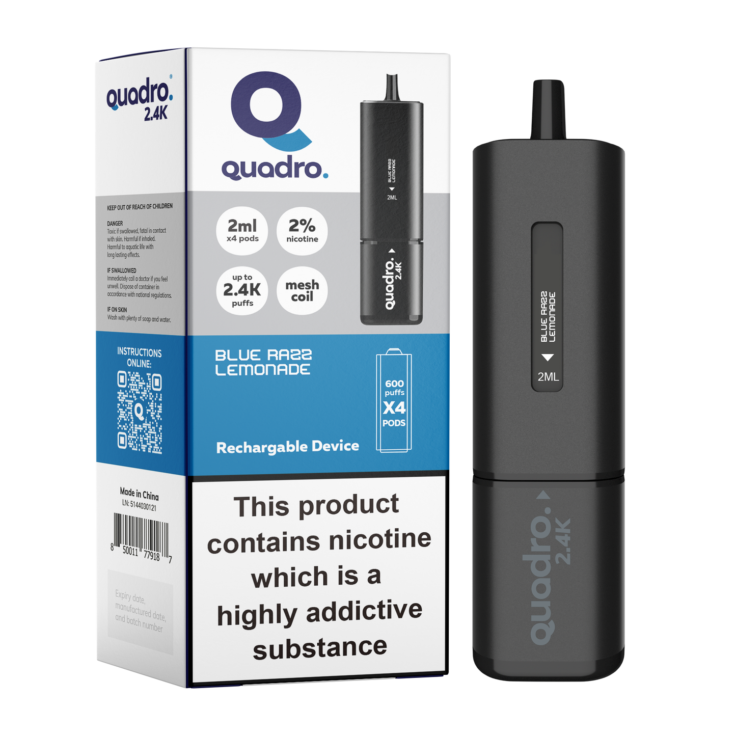 Quadro 2.4k 4 in 1 Device - 2400 Puffs