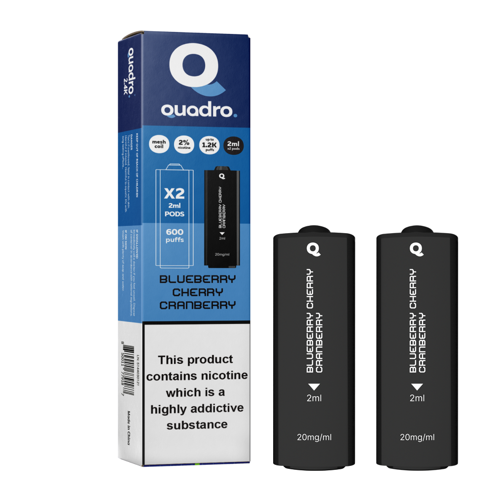 Quadro 2.4k 4 in 1 Replacement Pods - 2400 Puffs