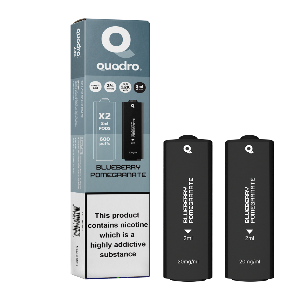 Quadro 2.4k 4 in 1 Replacement Pods - 2400 Puffs
