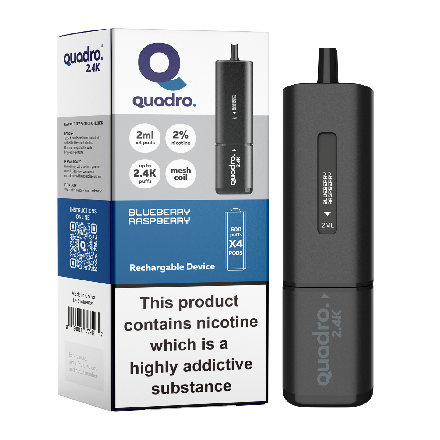 Quadro 2.4k 4 in 1 Device - 2400 Puffs