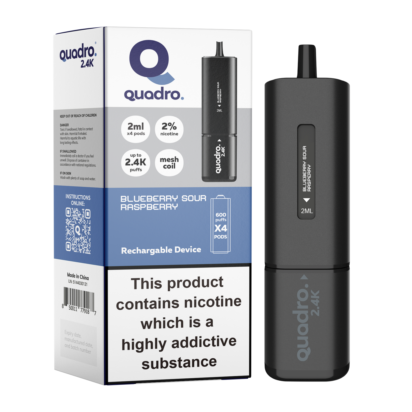 Quadro 2.4k 4 in 1 Device - 2400 Puffs