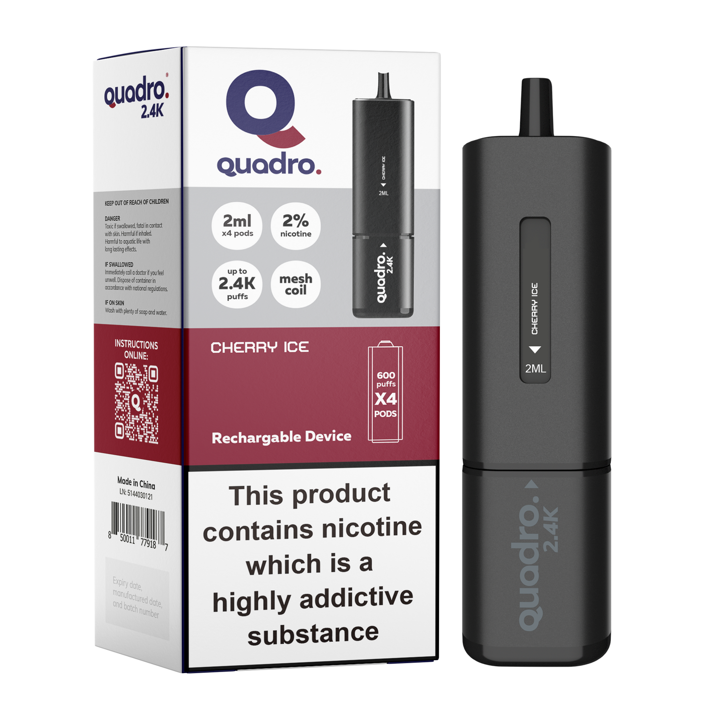 Quadro 2.4k 4 in 1 Device - 2400 Puffs