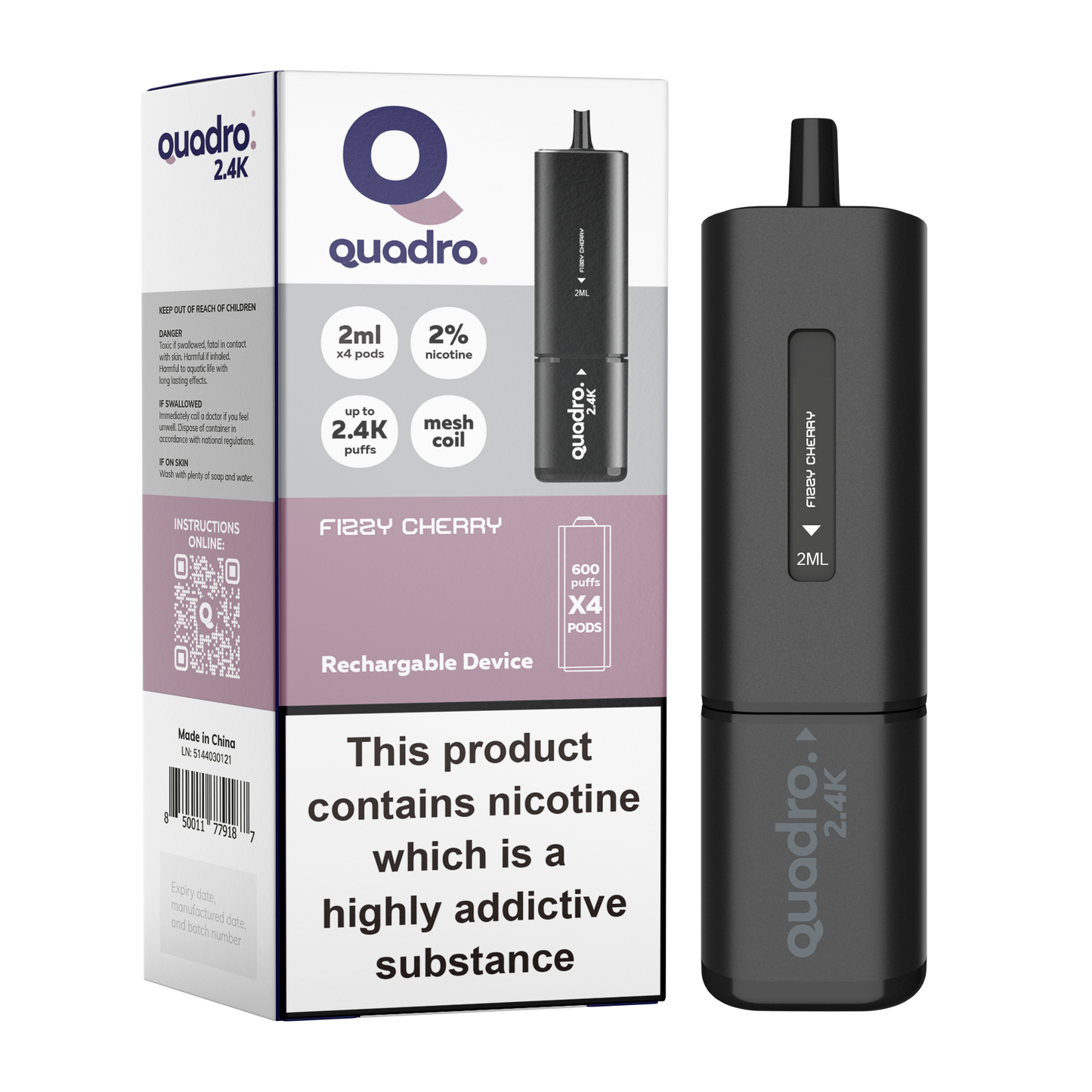 Quadro 2.4k 4 in 1 Device - 2400 Puffs