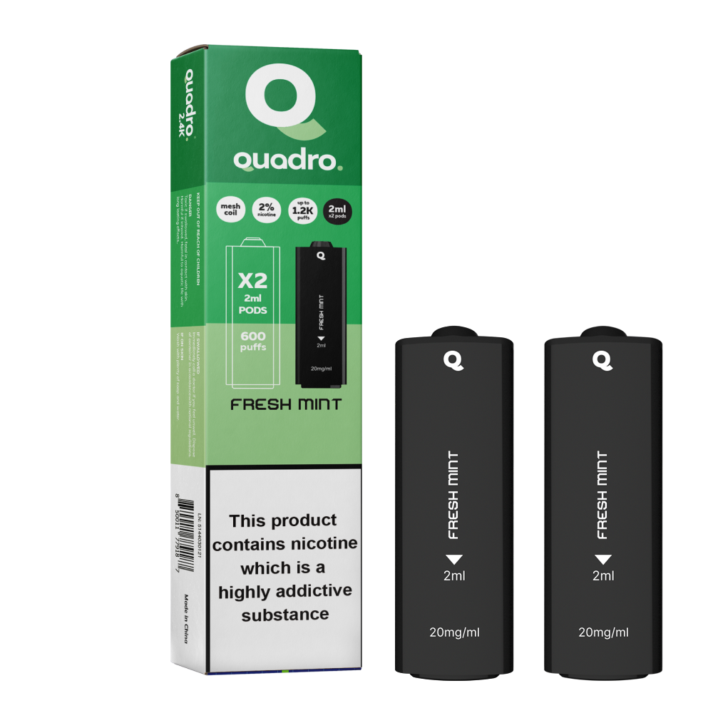 Quadro 2.4k 4 in 1 Replacement Pods - 2400 Puffs