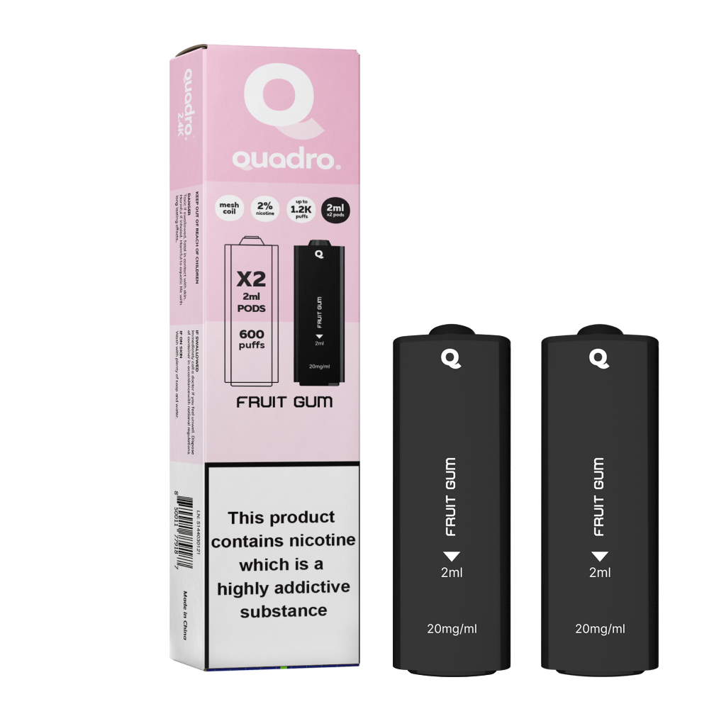 Quadro 2.4k 4 in 1 Replacement Pods - 2400 Puffs