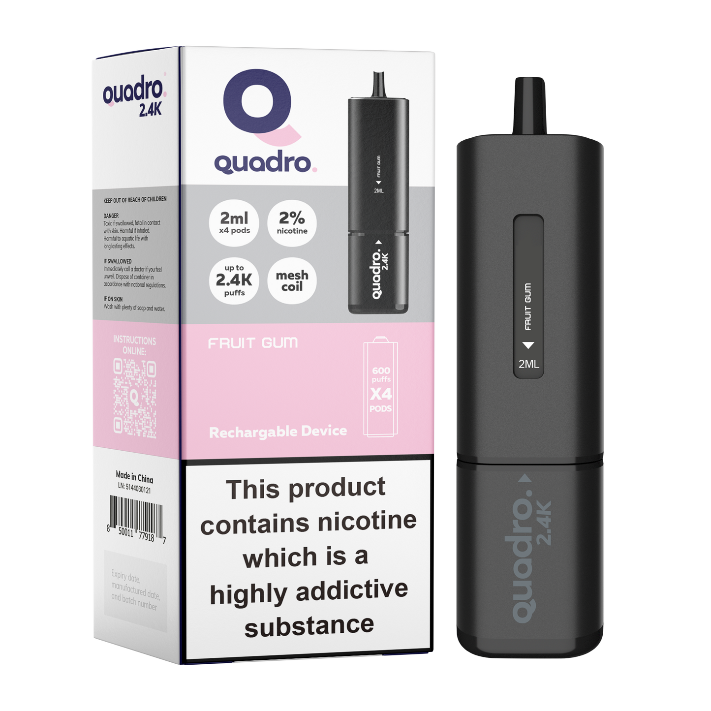 Quadro 2.4k 4 in 1 Device - 2400 Puffs