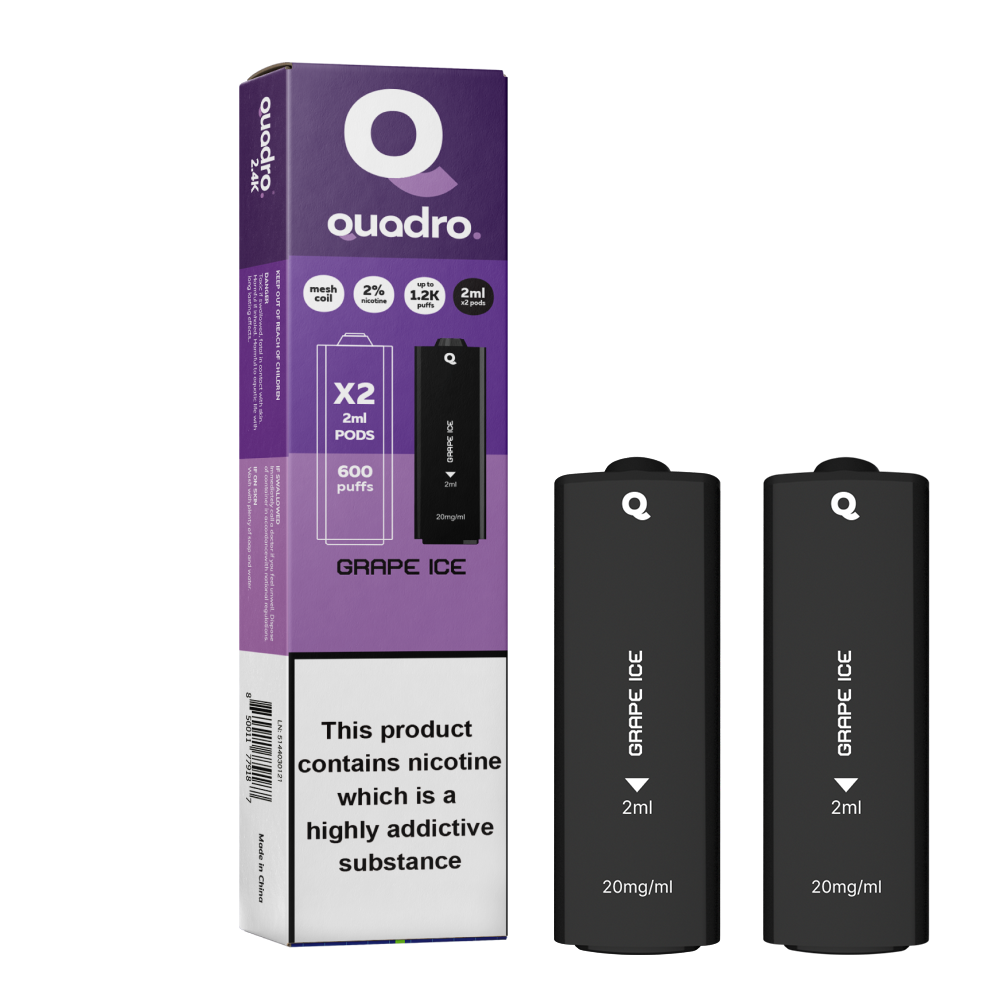 Quadro 2.4k 4 in 1 Replacement Pods - 2400 Puffs