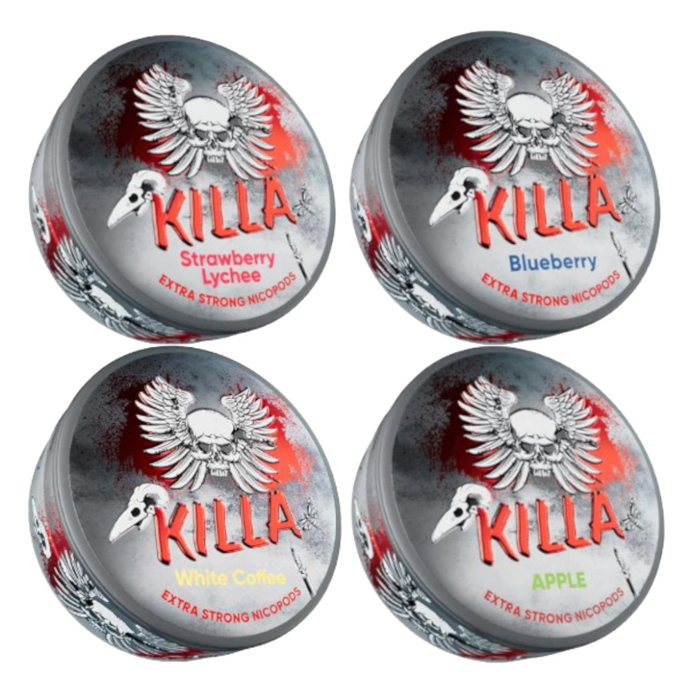 Killa Nicotine Pouches 16.5mg Red Box Vape Killa Nicotine Pouches 16.5mg Red Box Vape