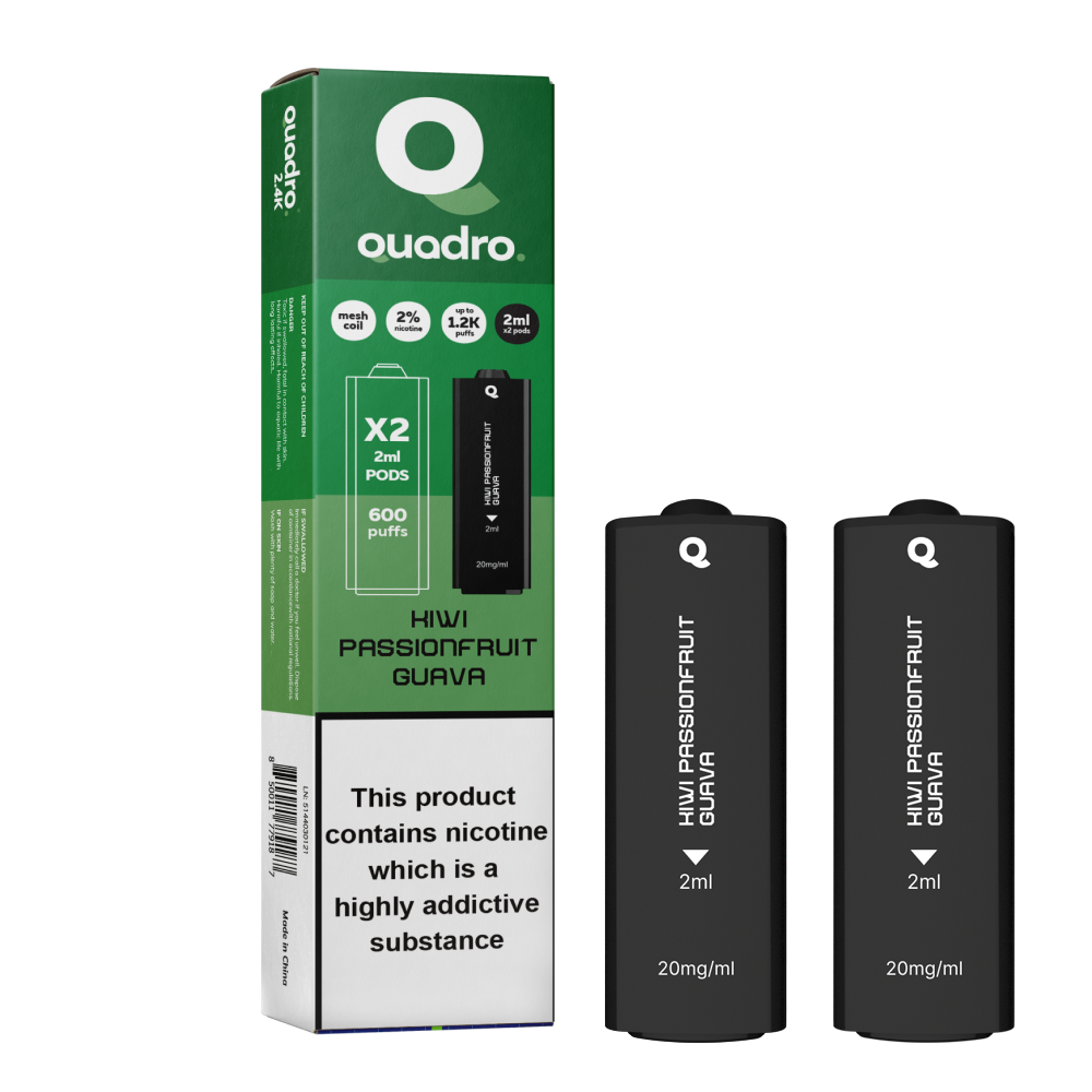 Quadro 2.4k 4 in 1 Replacement Pods - 2400 Puffs