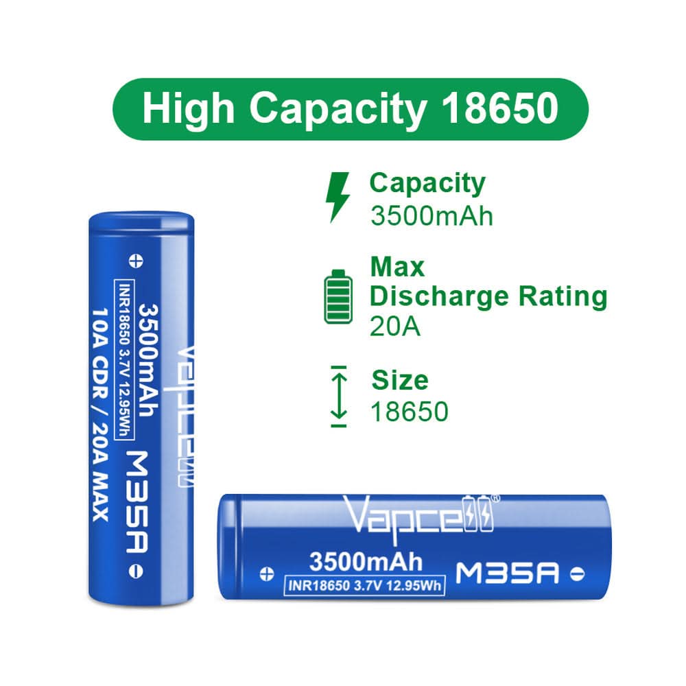 Vapecell 18650 M35A Rechargeable battery