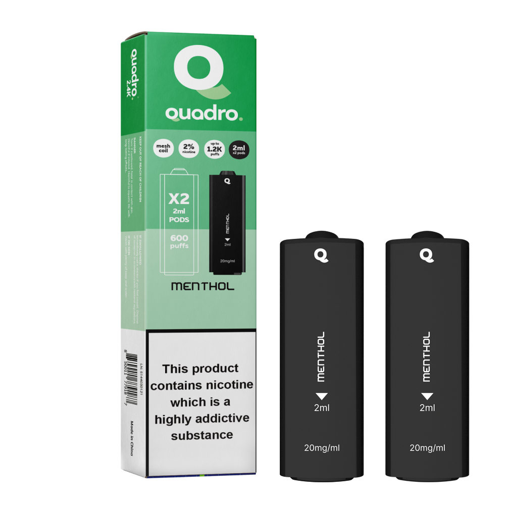 Quadro 2.4k 4 in 1 Replacement Pods - 2400 Puffs