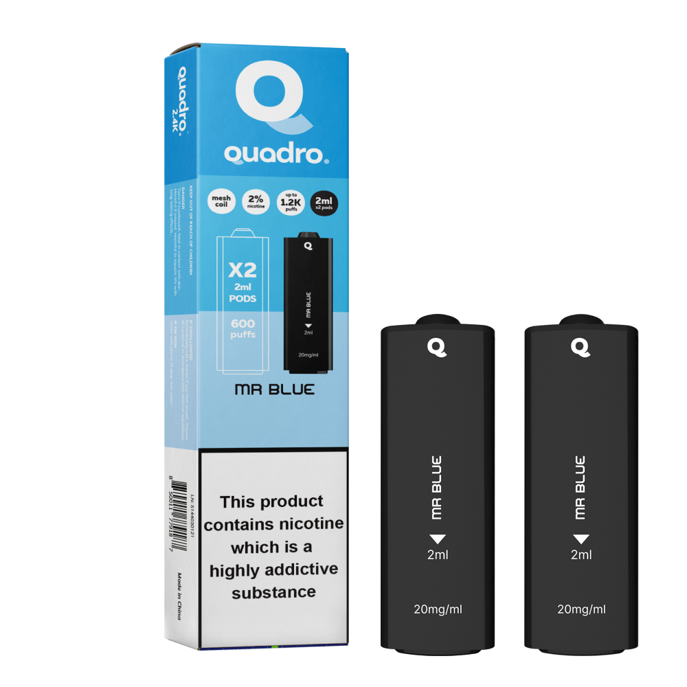 Quadro 2.4k 4 in 1 Replacement Pods - 2400 Puffs