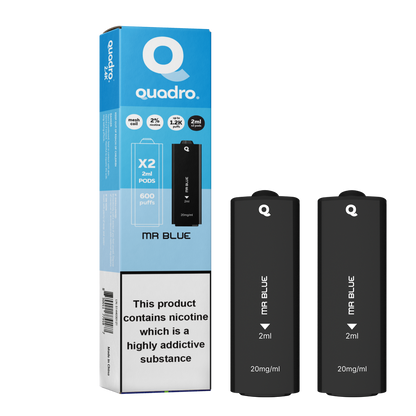 Quadro 2.4k 4 in 1 Replacement Pods - 2400 Puffs