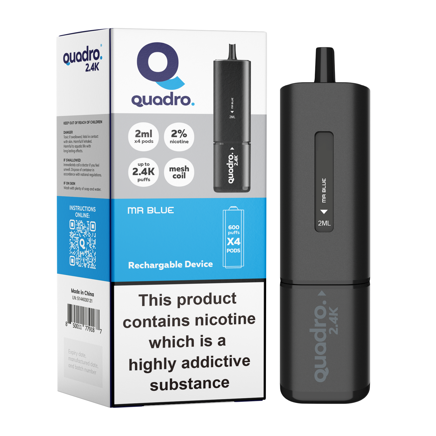 Quadro 2.4k 4 in 1 Device - 2400 Puffs