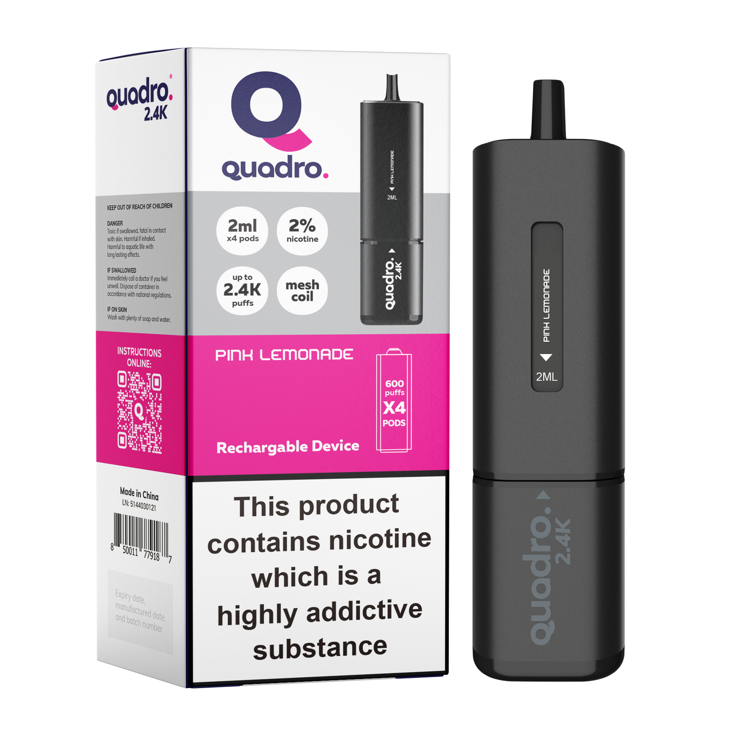 Quadro 2.4k 4 in 1 Device - 2400 Puffs