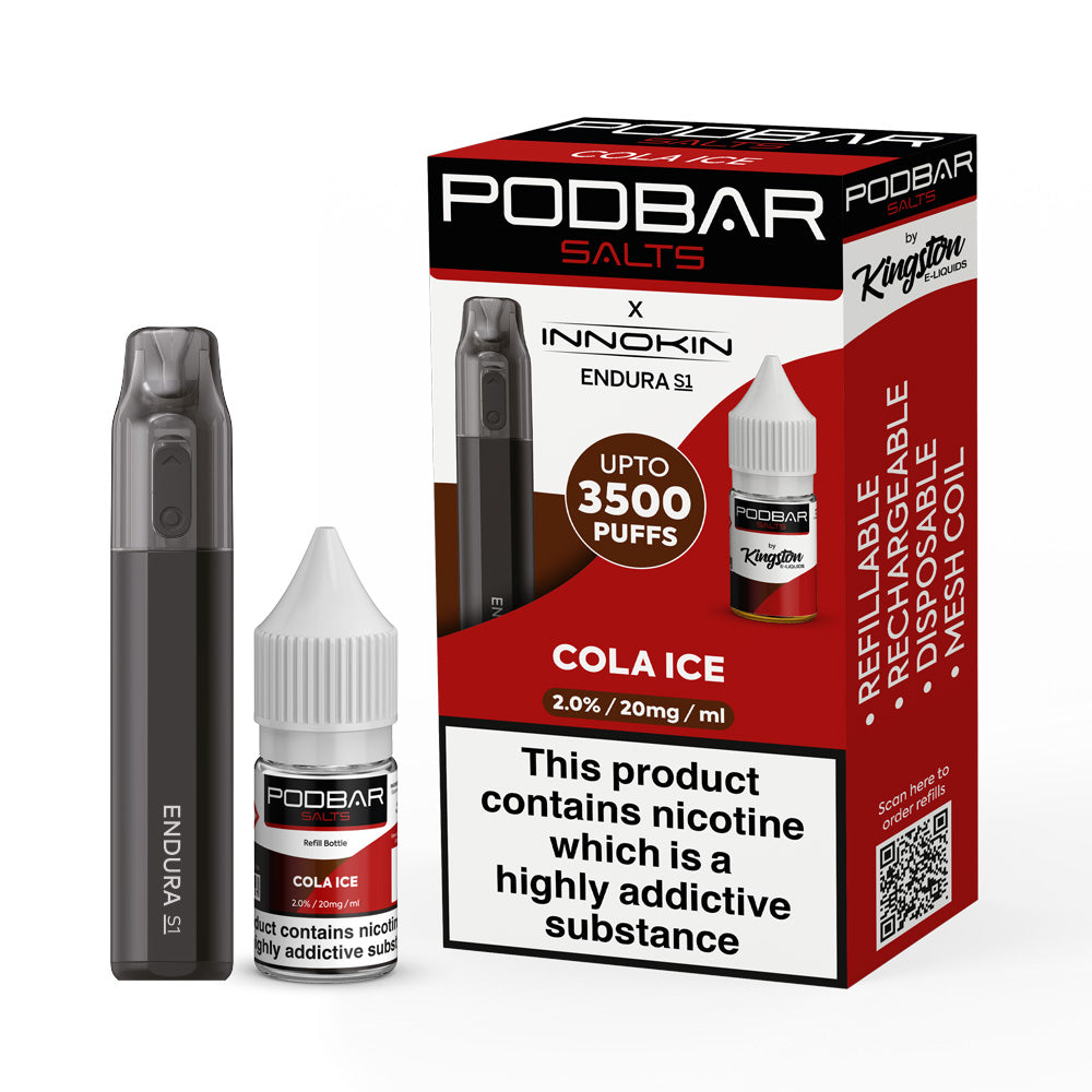 Cola Ice Podbar Salts + Innokin Endura S1 Pod Kit