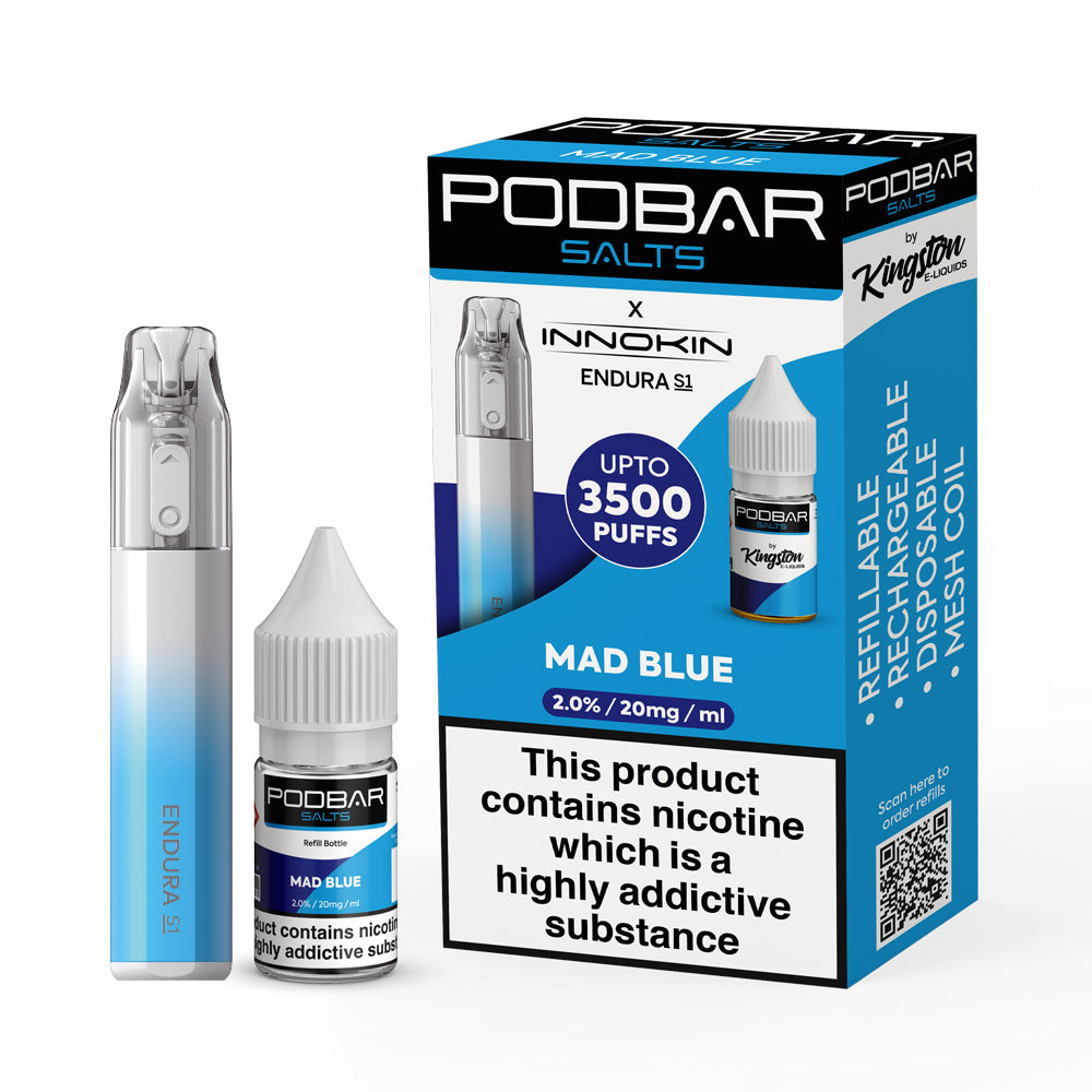 Mad Blue Podbar Salts + Innokin Endura S1 Pod Kit
