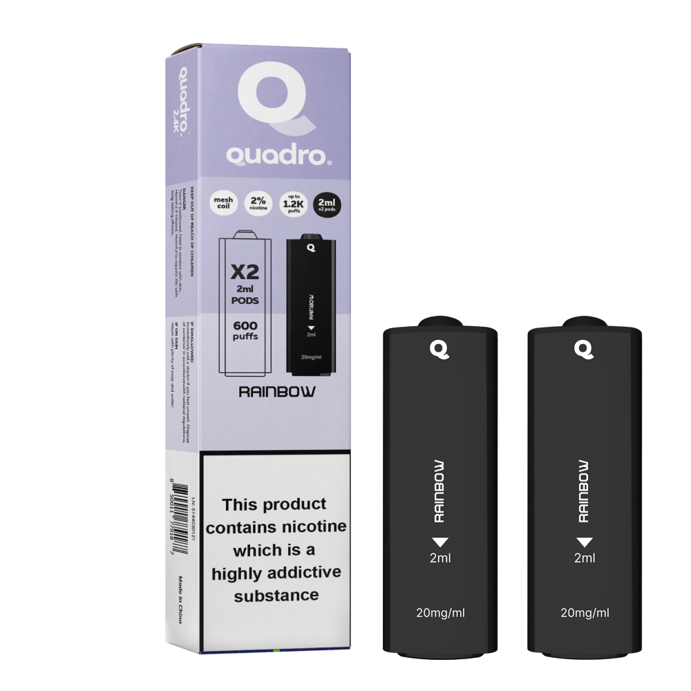 Quadro 2.4k 4 in 1 Replacement Pods - 2400 Puffs