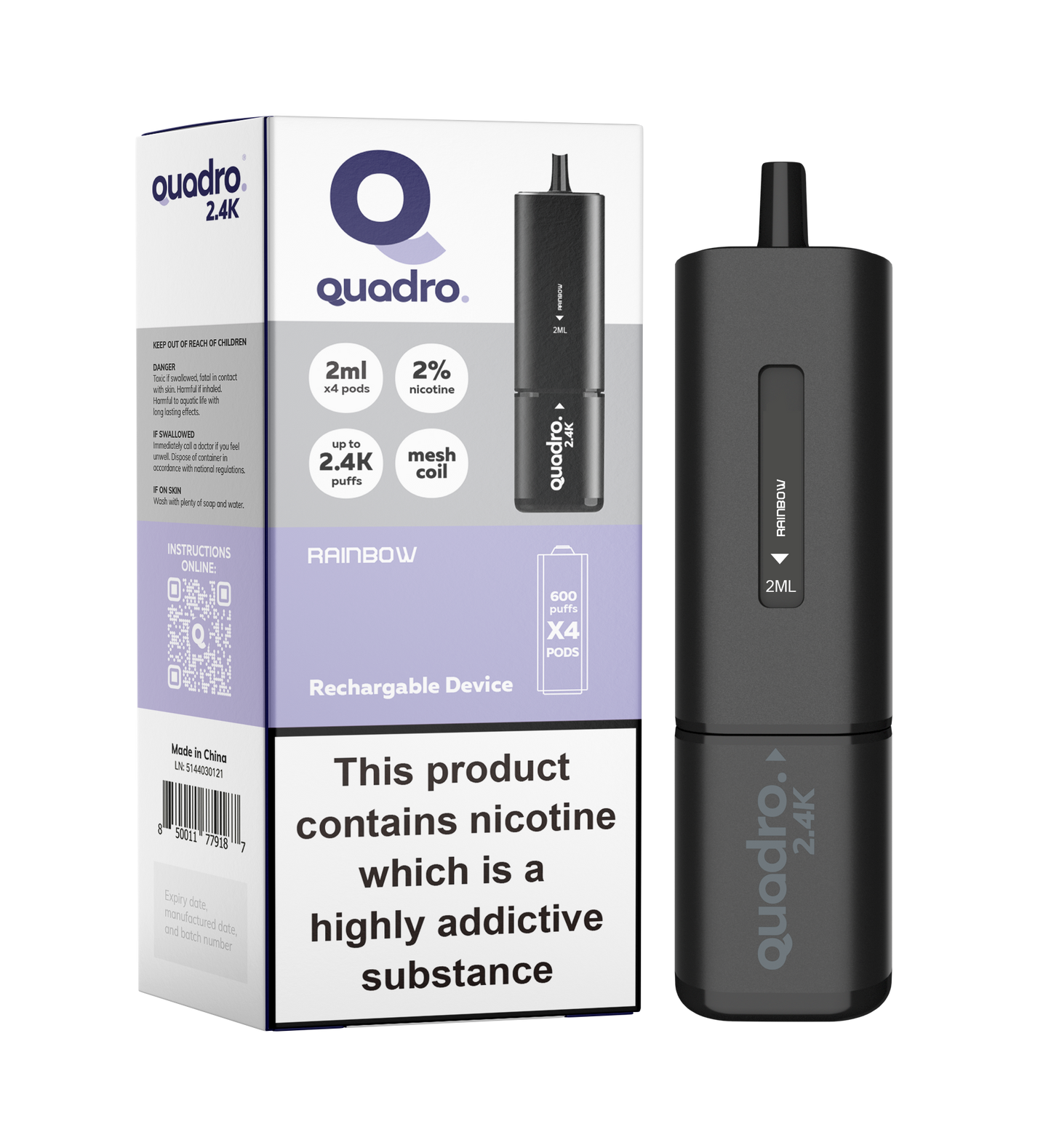 Quadro 2.4k 4 in 1 Device - 2400 Puffs
