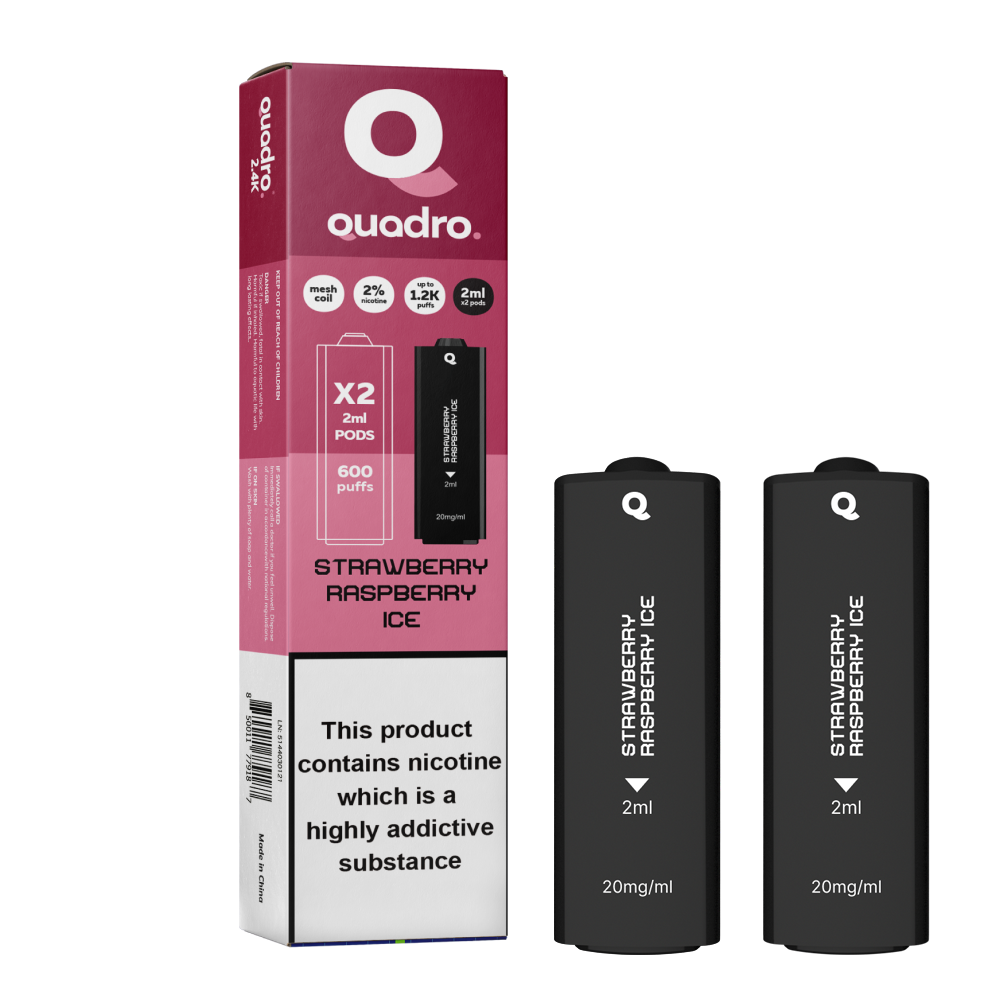 Quadro 2.4k 4 in 1 Replacement Pods - 2400 Puffs