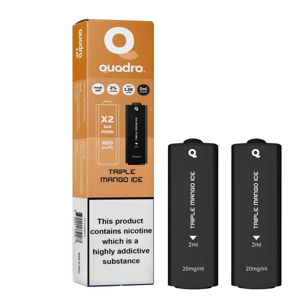 Quadro 2.4k 4 in 1 Replacement Pods - 2400 Puffs