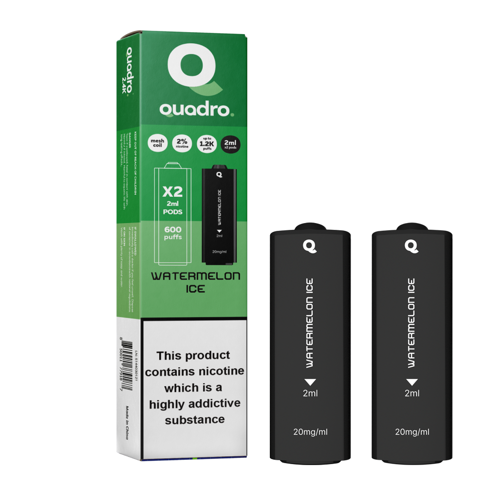 Quadro 2.4k 4 in 1 Replacement Pods - 2400 Puffs