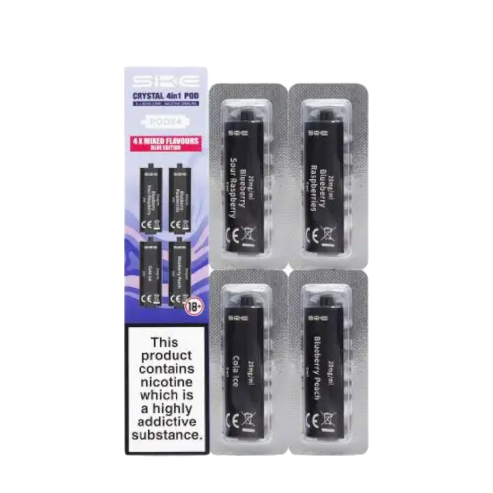 SKE Crystal 4in1 Prefilled Pods Red Box Vape SKE Crystal 4in1 Prefilled Pods Red Box Vape