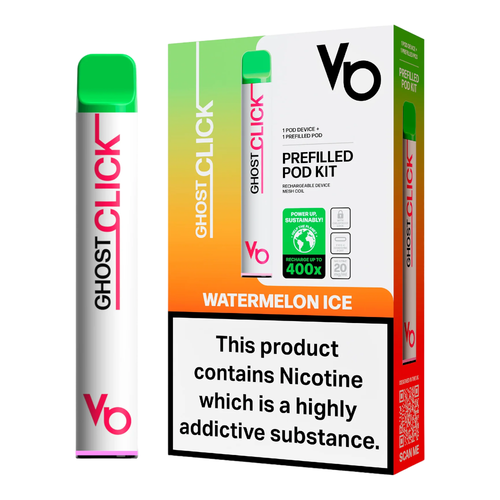 Vapes Bars Ghost Click Watermelon Ice Kit 20mg