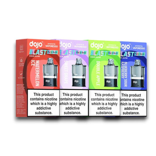 Vaporesso Dojo Blast 6000 Replacement Pods Red Box Vape Vaporesso Dojo Blast 6000 Replacement Pods Red Box Vape