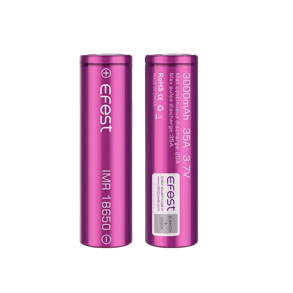 Efest IMR 18650 3000mAh Batteries - Twin Pack