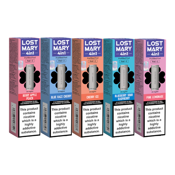 Lost Mary 4 in 1 Prefilled Pods – Red Box Vape