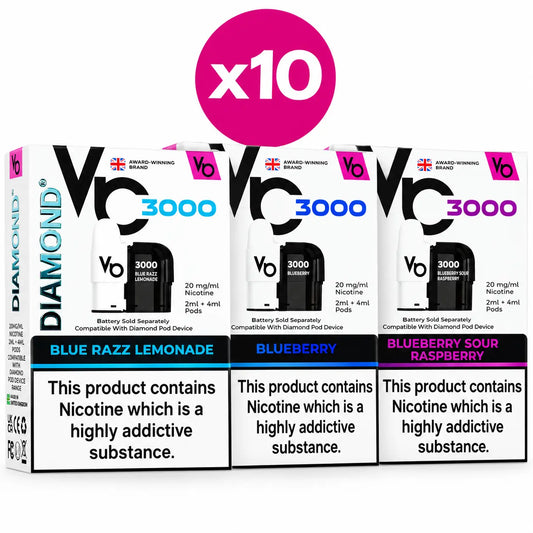 Vapes Bars Diamond 3k Pod pack x 10