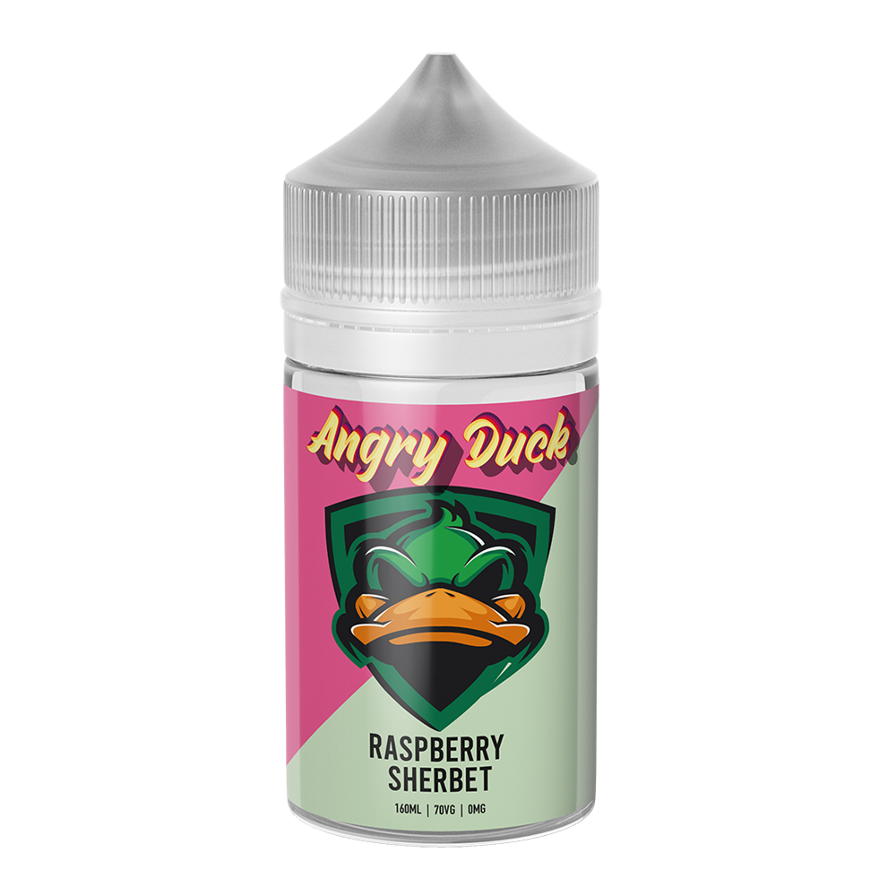 Raspberry Sherbet 160ml Shortfill by Angry Duck