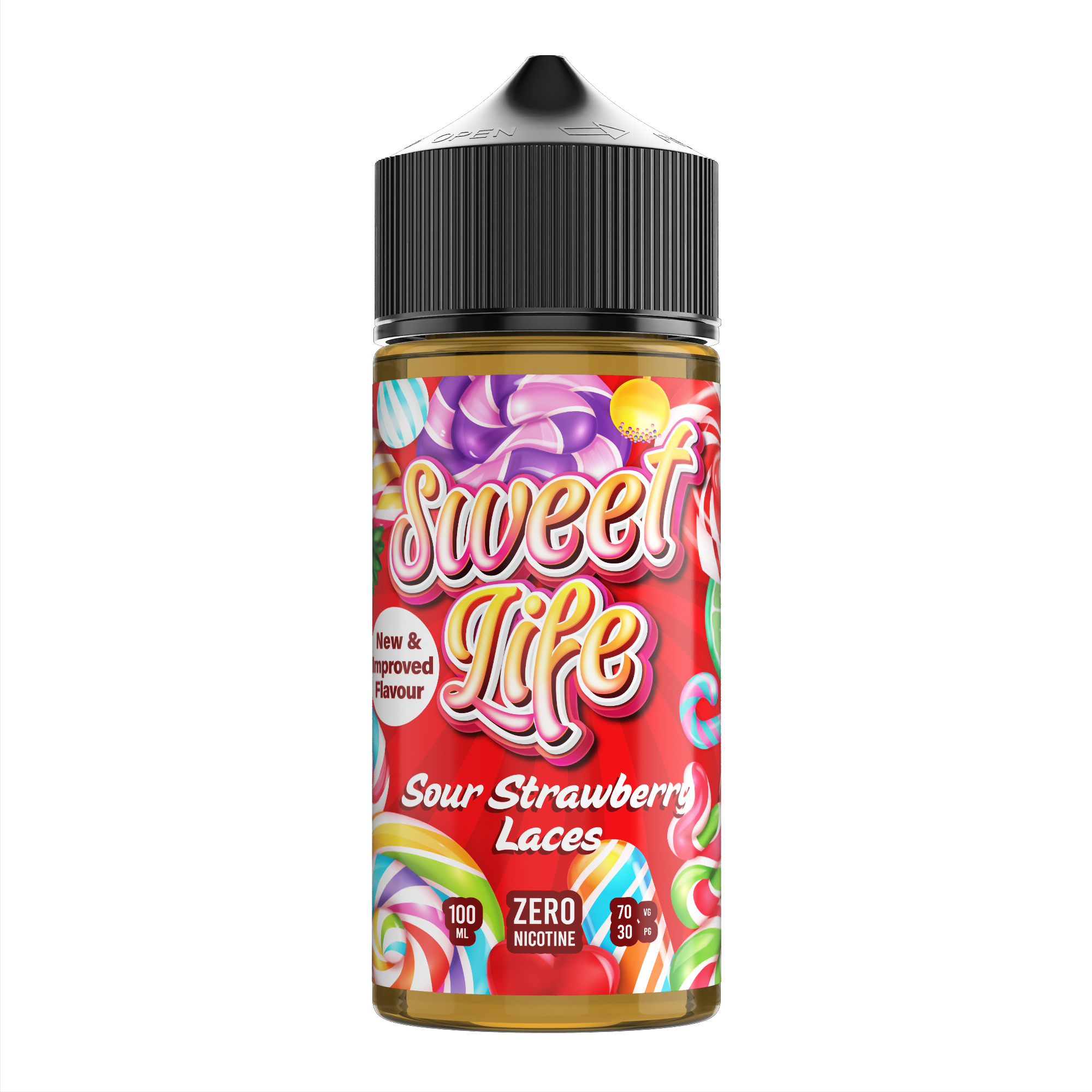 Sour Strawberry Laces 100ml Shortfill by Sweet Life