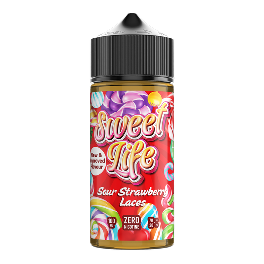 Sour Strawberry Laces 100ml Shortfill by Sweet Life