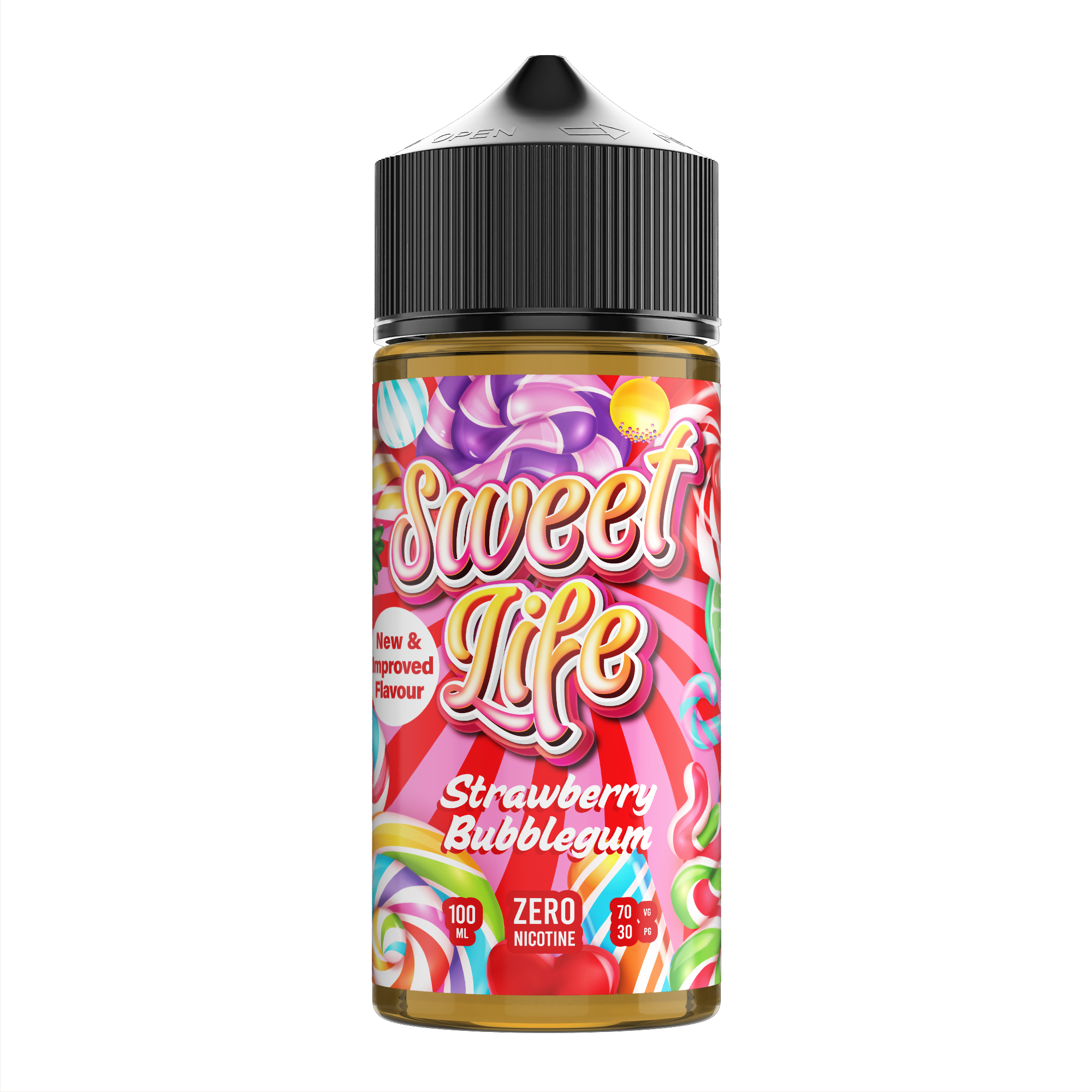 Strawberry Bubblegum 100ml Shortfill by Sweet Life